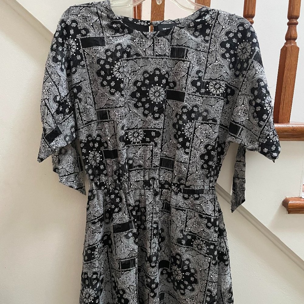 NWT The Kooples Black Printed Mini Dress Size Small / Medium (Size 2 EU)